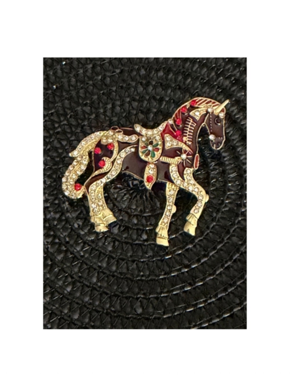 Carousel Ornate Horse Brooch